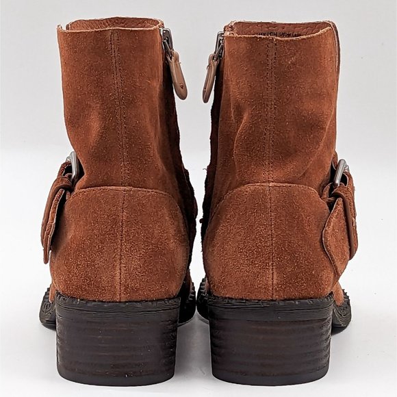 Gentle Soul Women Benton Slit Brown Suede Buckle Ankle Boots size 7.5 - Picture 8 of 11